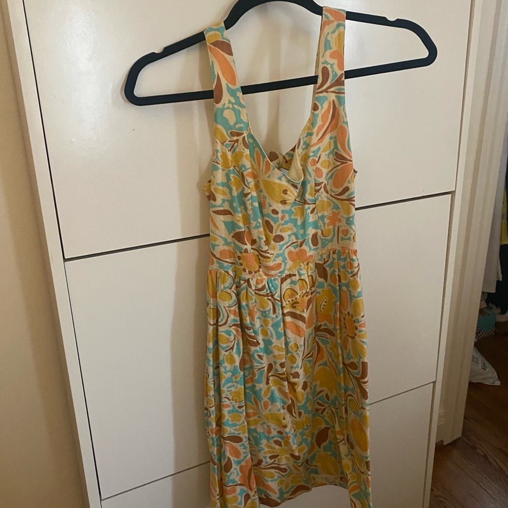 DejaVu Open Back Floral Retro Dress